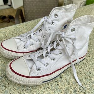 White converse high tops